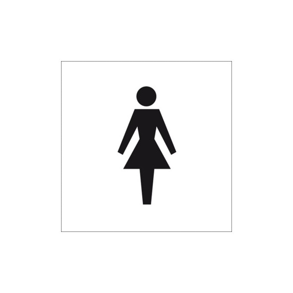 Panneau en relief et en braille Toilettes Femmes 